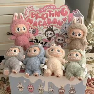POPMART LABUBU 1st Generation Heartbeat Macaron Vinyl Plush Doll Bag Pendant Blind Box