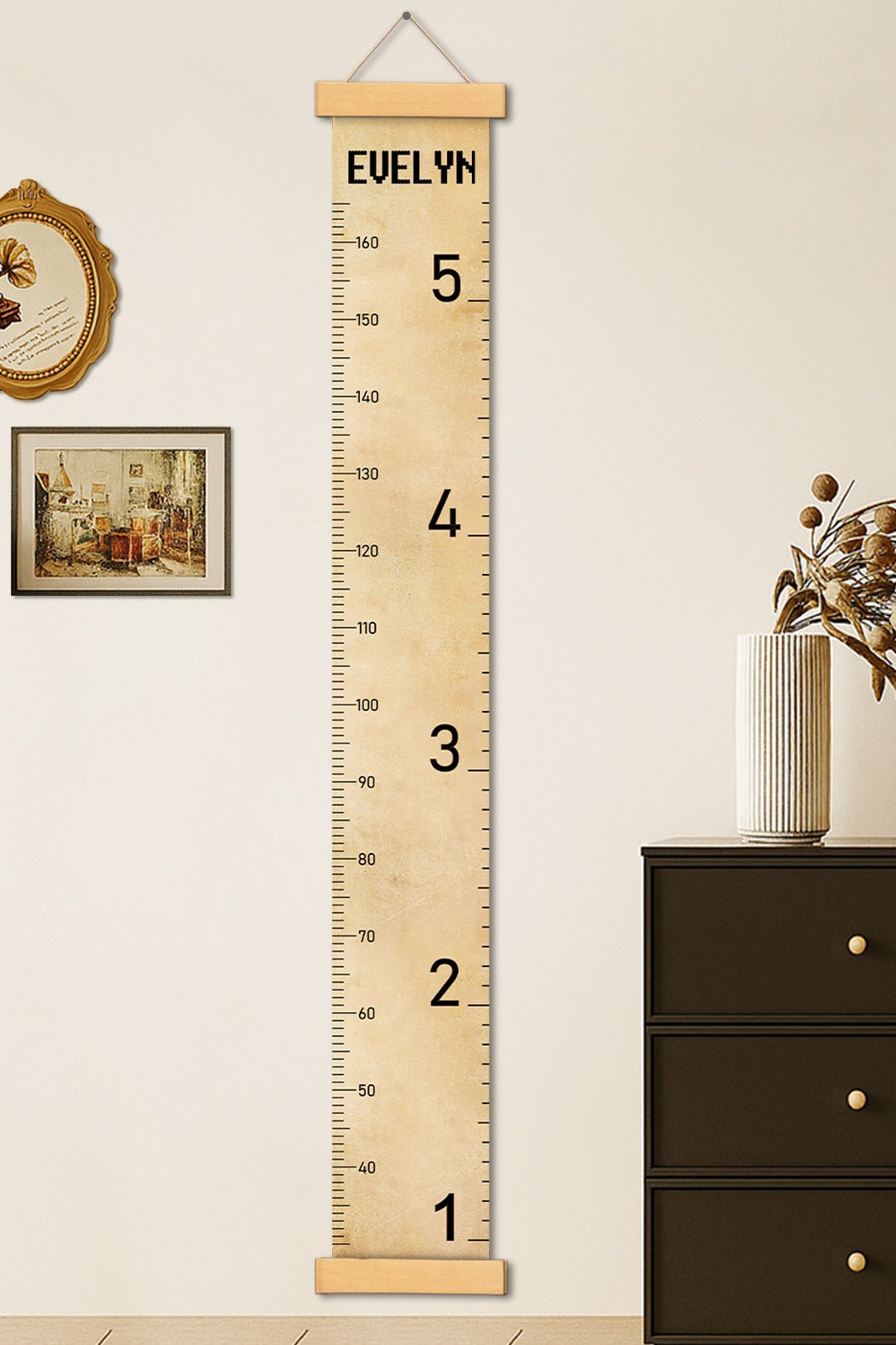 09_9e99b2ea-c61b-415f-9c1c-40541ea72dd1 Unique Children's Gift - Vintage Style Canvas Growth Chart #54837 - Image 1