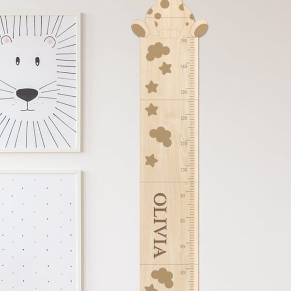 Personalized Wooden Giraffe Children's Height Chart - Custom Growth ... #55037