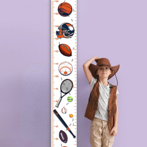 Unique Children's Gift - Sports Theme Canvas Growth Chart #54834