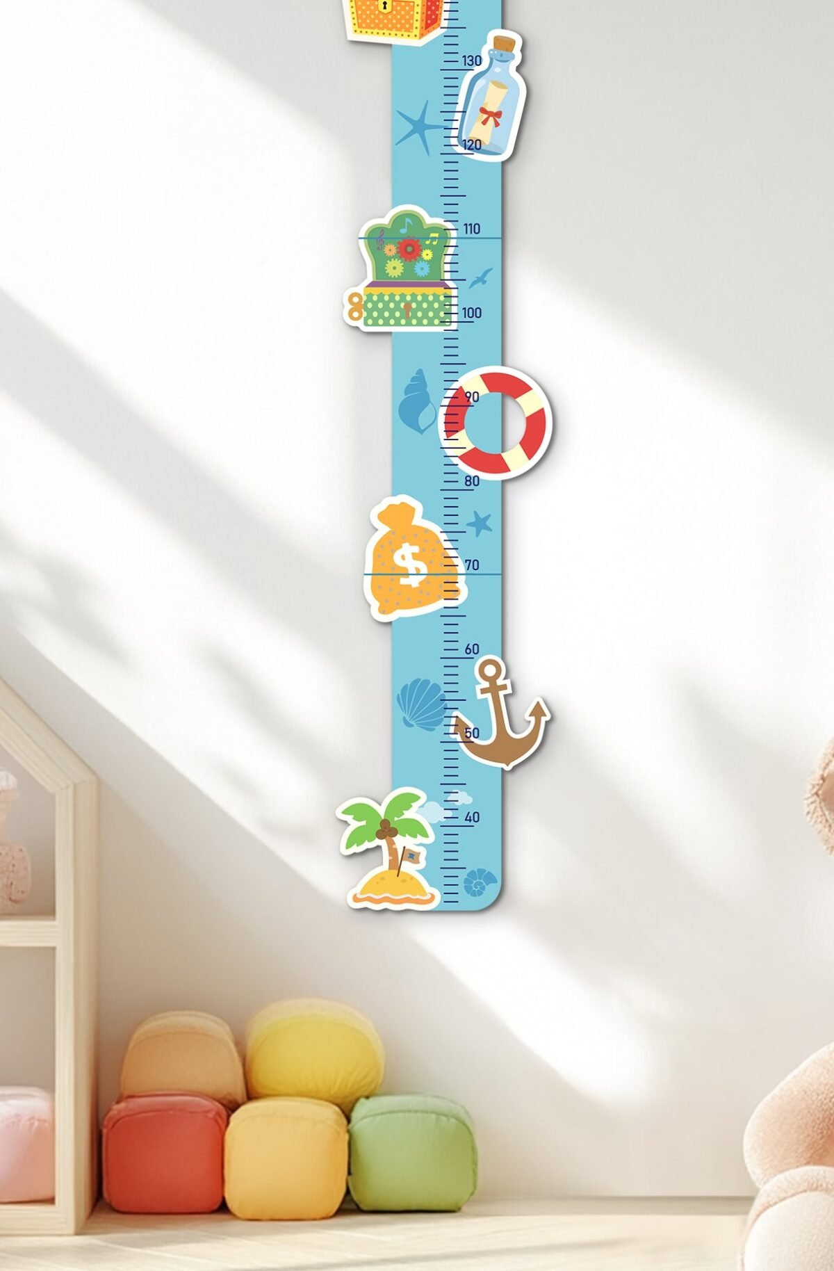 Personalized Wooden Nautical Height Chart for Kids - Image 2