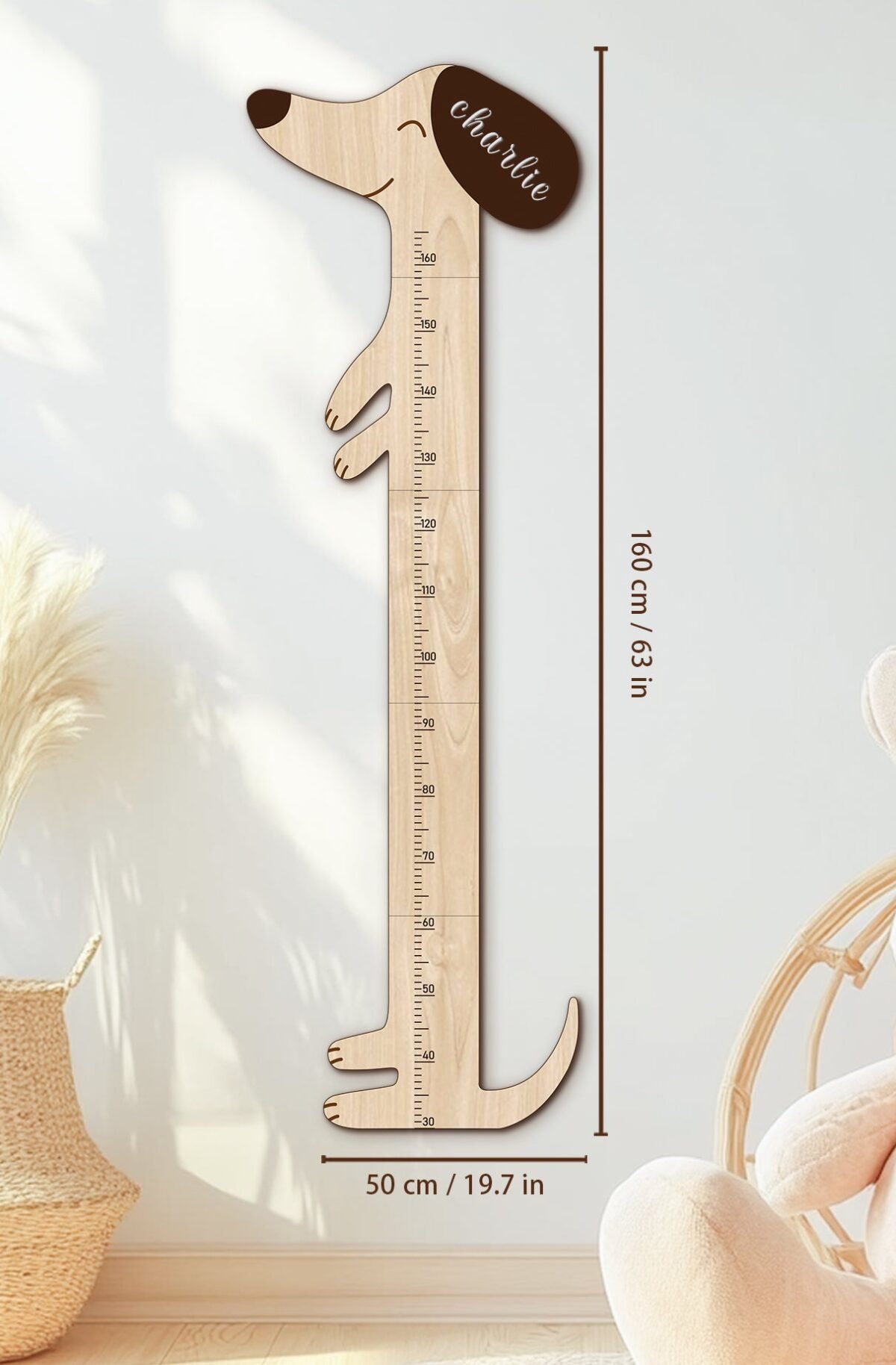 Personalized Wooden Puppy Height Growth Chart - Image 7