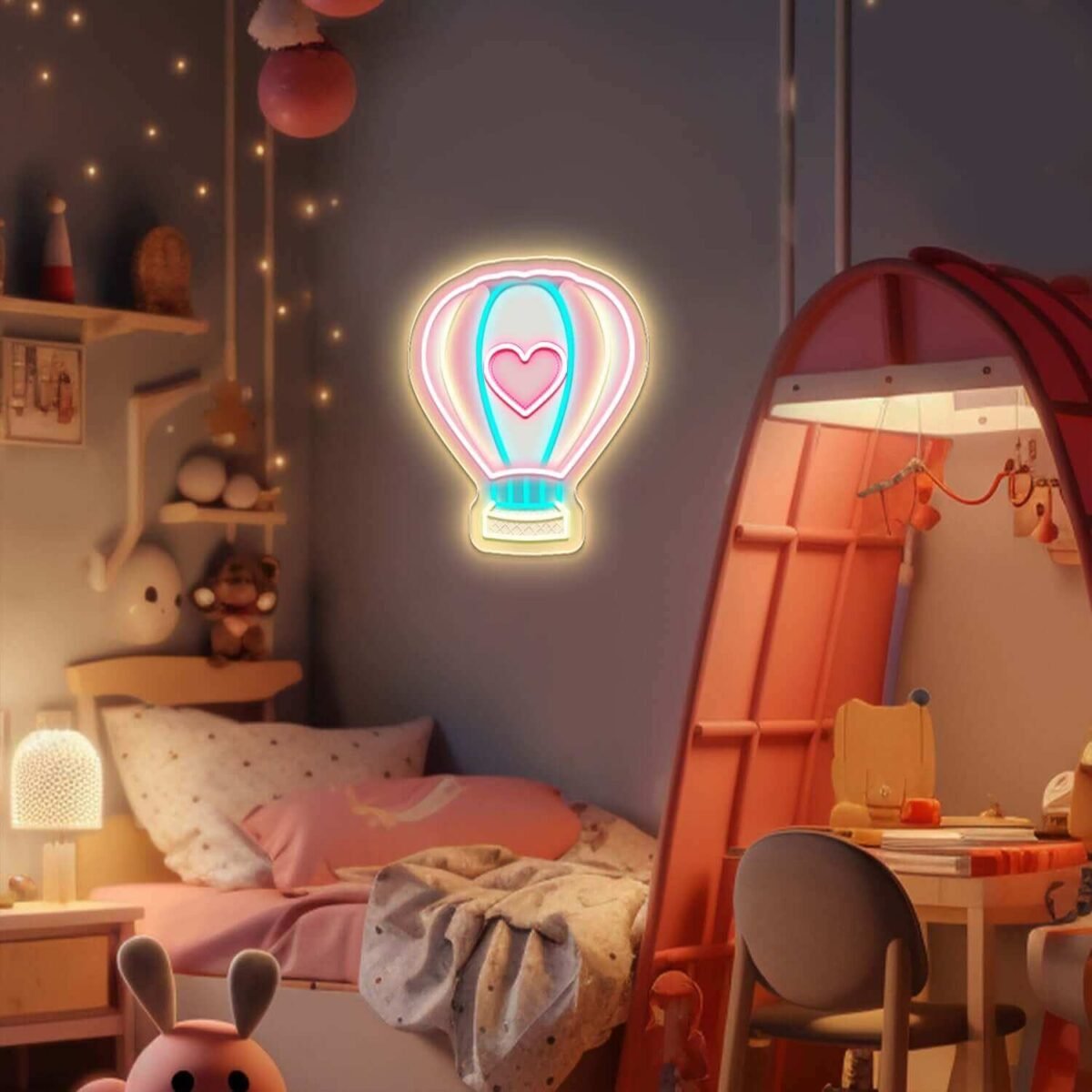 Pink Hot Air Balloon Neon Sign #55279 - Image 2