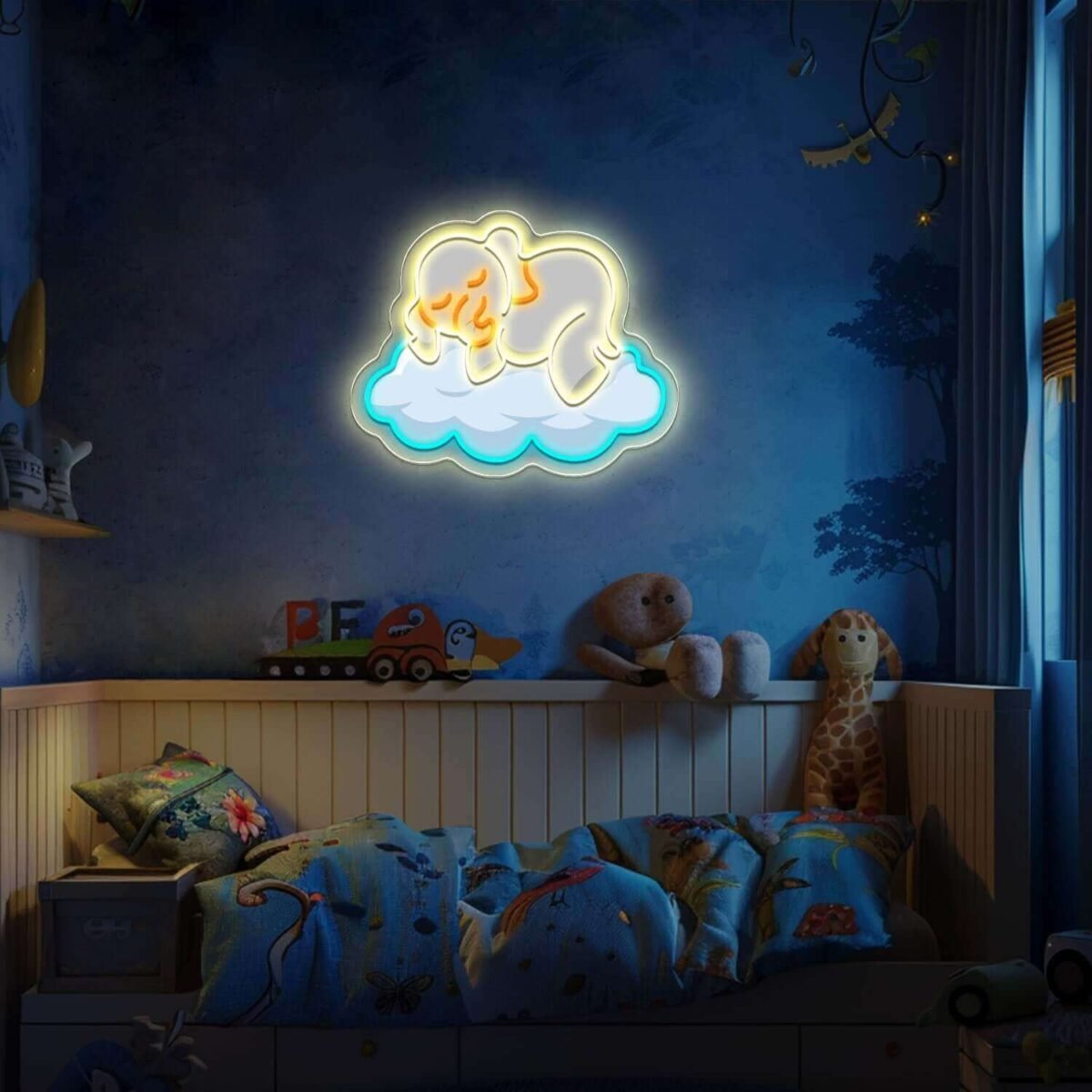 Elephant on the Cloud Neon Sign - Image 2