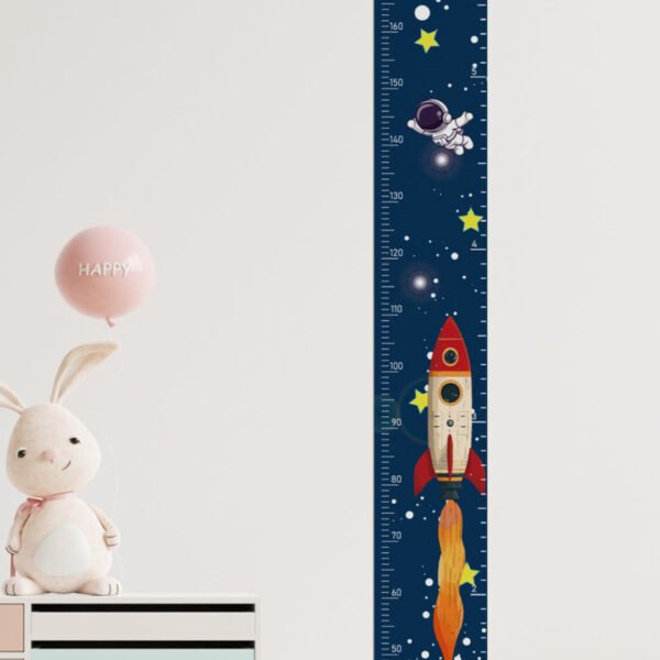 Space Adventure Rocket Growth Chart Wall Decal