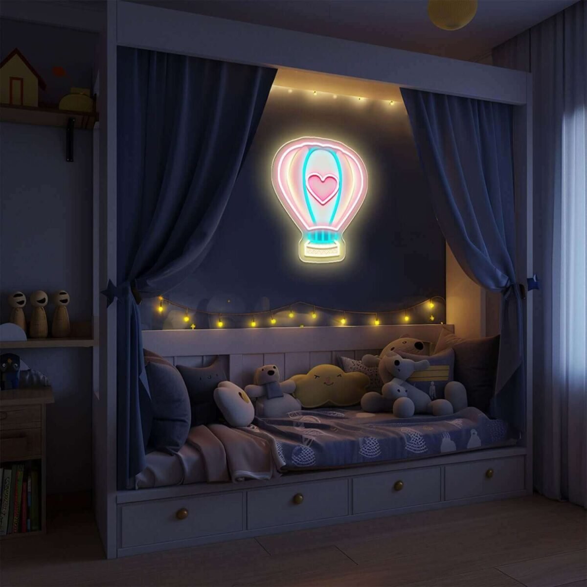 Pink Hot Air Balloon Neon Sign #55279 - Image 3