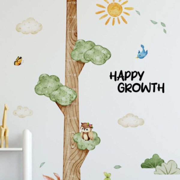 Whimsical Tree Growth Chart Wall Stickers