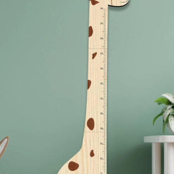Personalized Wooden Giraffe Growth Chart Height Ruler – Style C