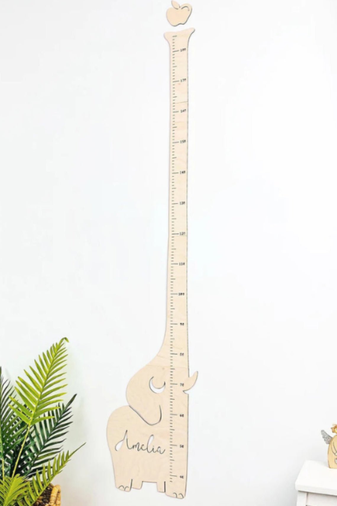 LZ23SGC004_1 Personalized Wooden Elephant Growth Chart - Image 1
