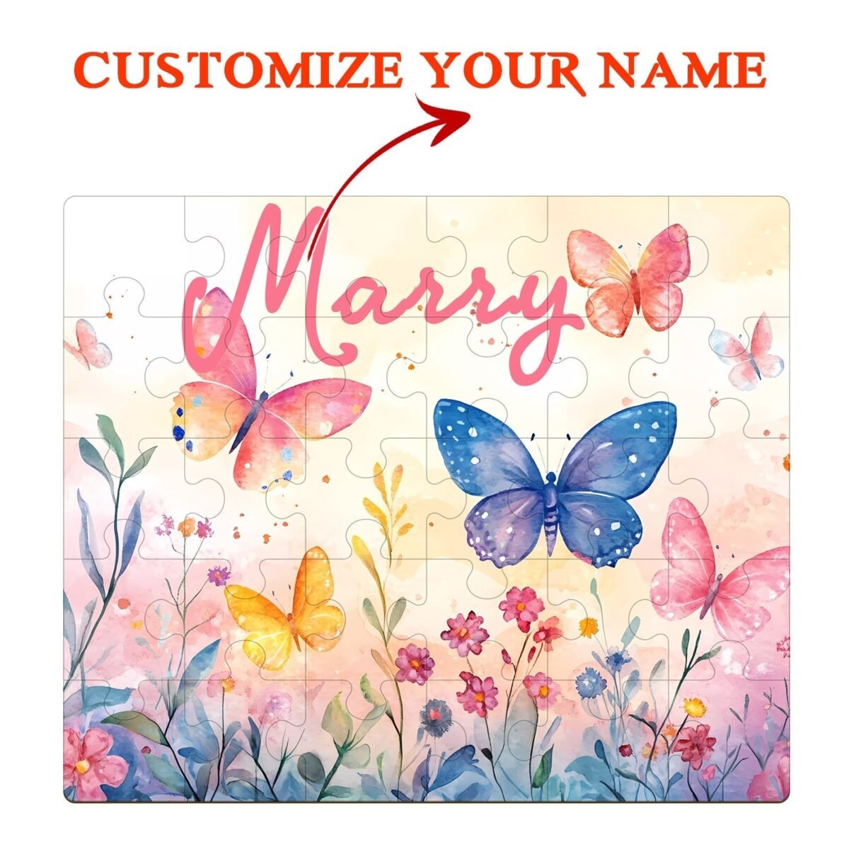 Personalized Wooden Name Puzzle Montessori Educational Toy #54925 - Image 2