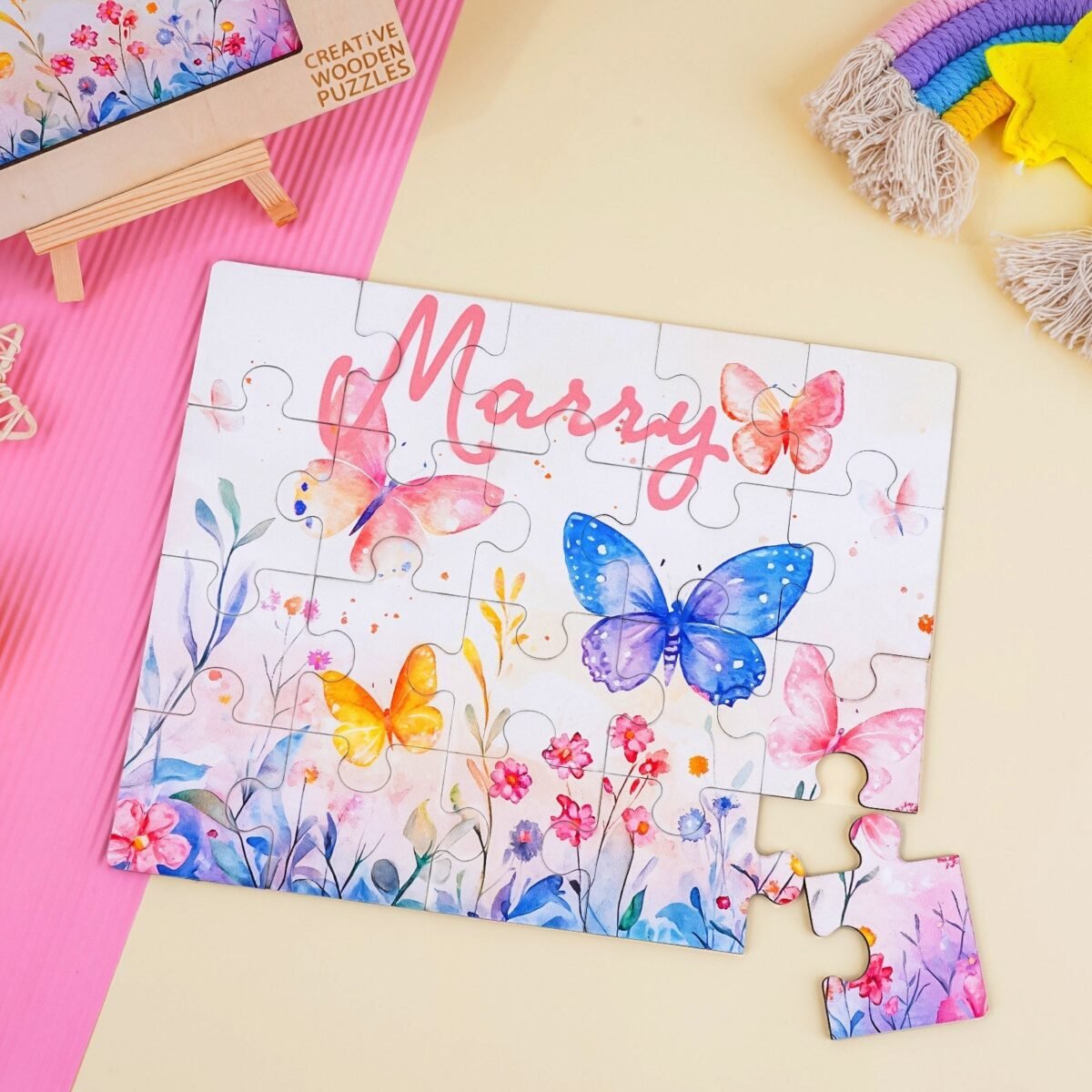 Personalized Wooden Name Puzzle Montessori Educational Toy #54925 - Image 3