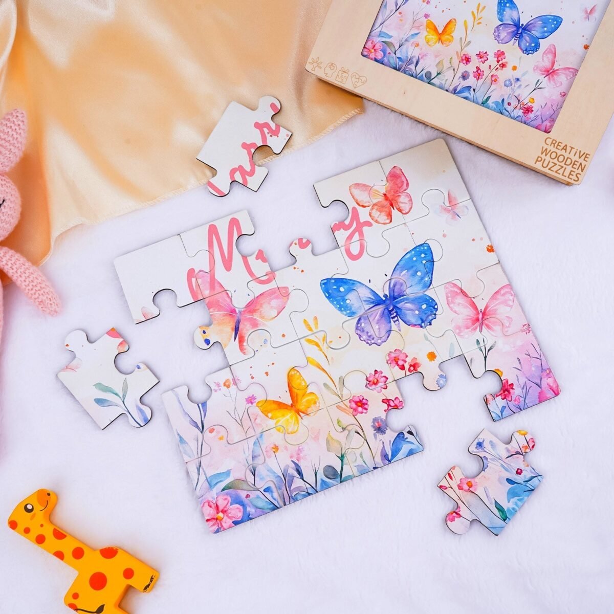 Personalized Wooden Name Puzzle Montessori Educational Toy #54925 - Image 4
