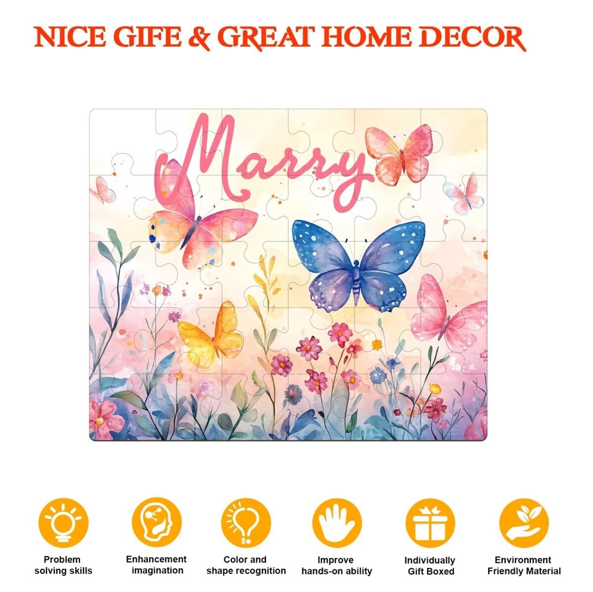 Personalized Wooden Name Puzzle Montessori Educational Toy #54925 - Image 5