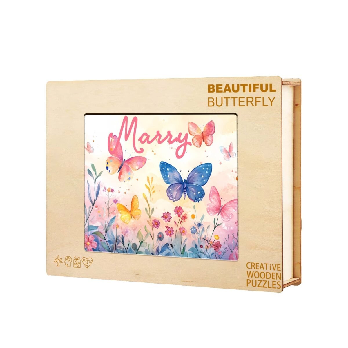 Personalized Wooden Name Puzzle Montessori Educational Toy #54925 - Image 9