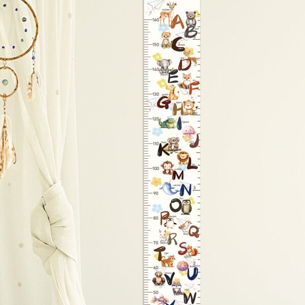 Unique Children's Gift - Animal Alphabet Canvas Growth Chart #54944