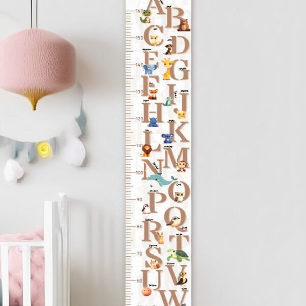 Unique Children's Gift - Animal Alphabet Hanging Canvas Growth Chart #54947