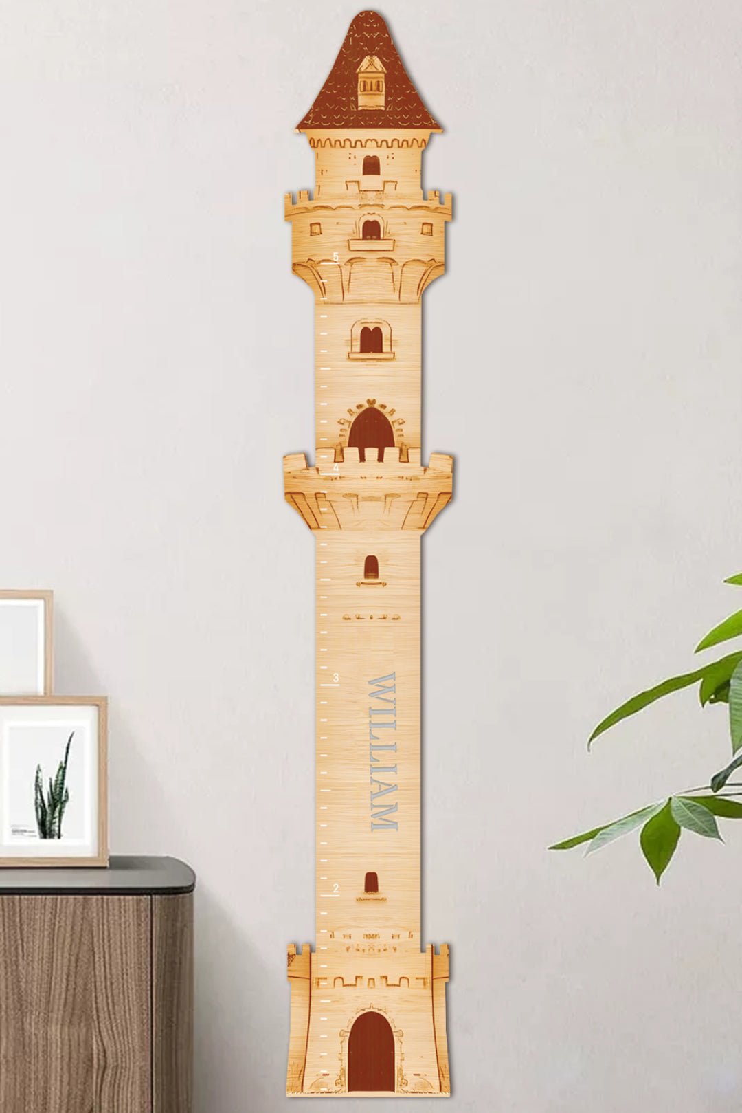LZ24SGC055_01 Unique Children's Gift - Wooden Castle Growth Chart #54825 - Image 1