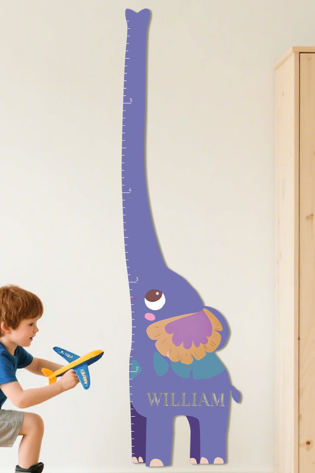 LZ24SGC056_01 Unique Children's Gift - Wooden Elephant Growth Chart #54822 - Image 1