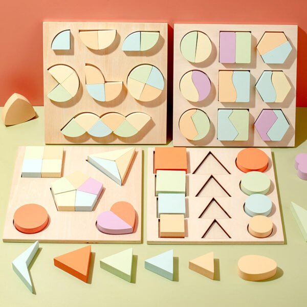 Wooden Shape Sorting Puzzle Educational Toy (11)
