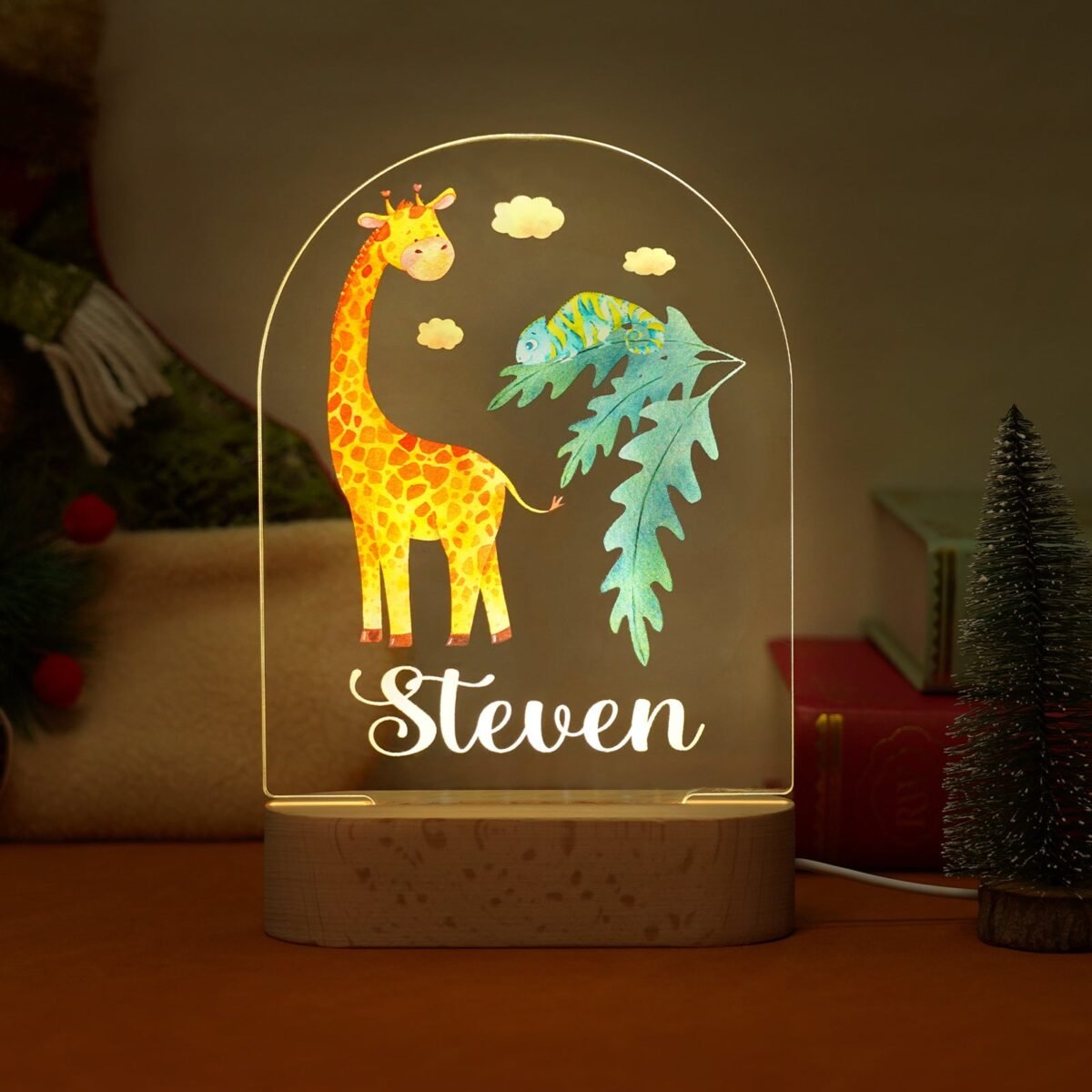 Personalized LED Night Light Lamp Custom Name Nursery Decor (30) - Image 3