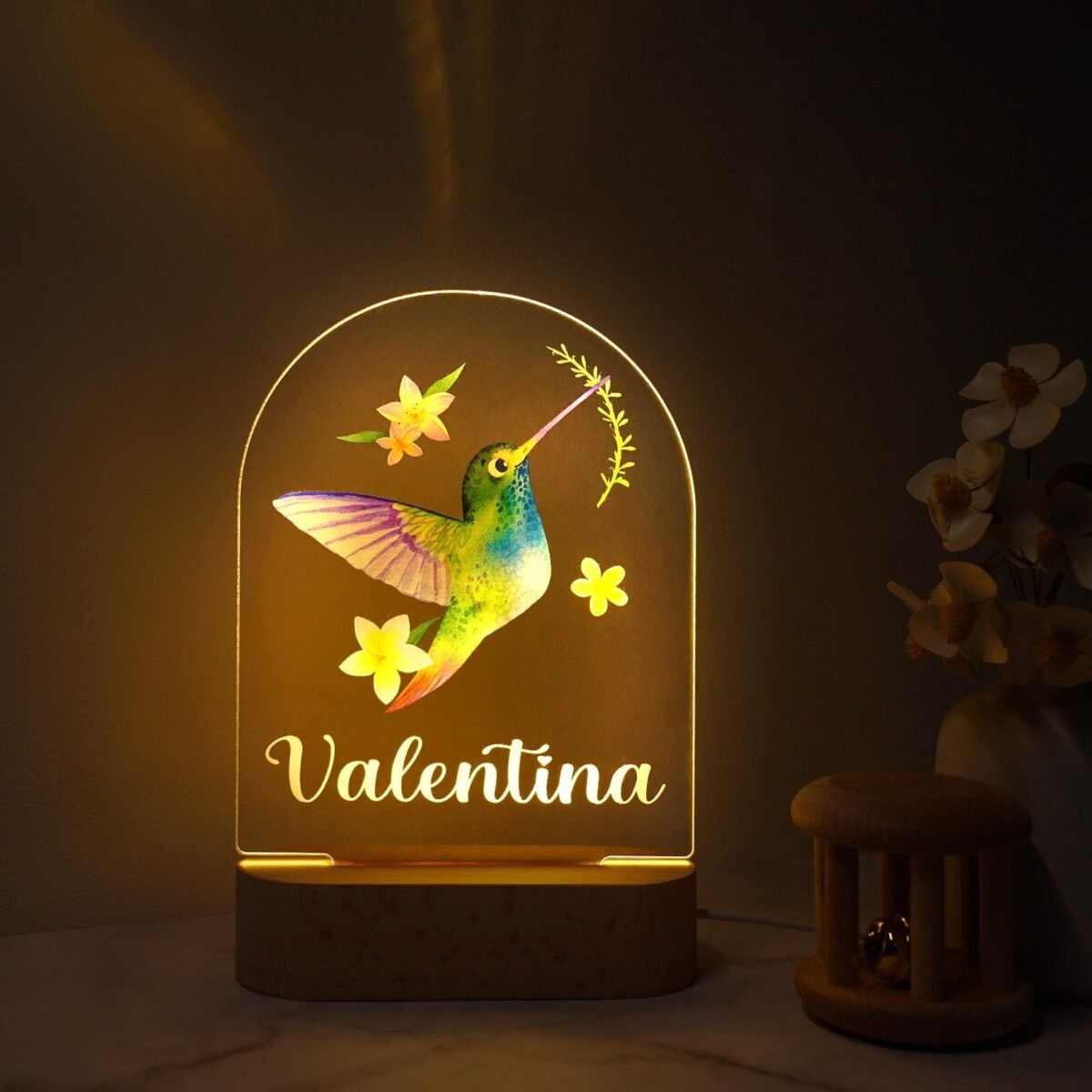 Personalized LED Night Light Lamp Custom Name Nursery Decor (30) - Image 6