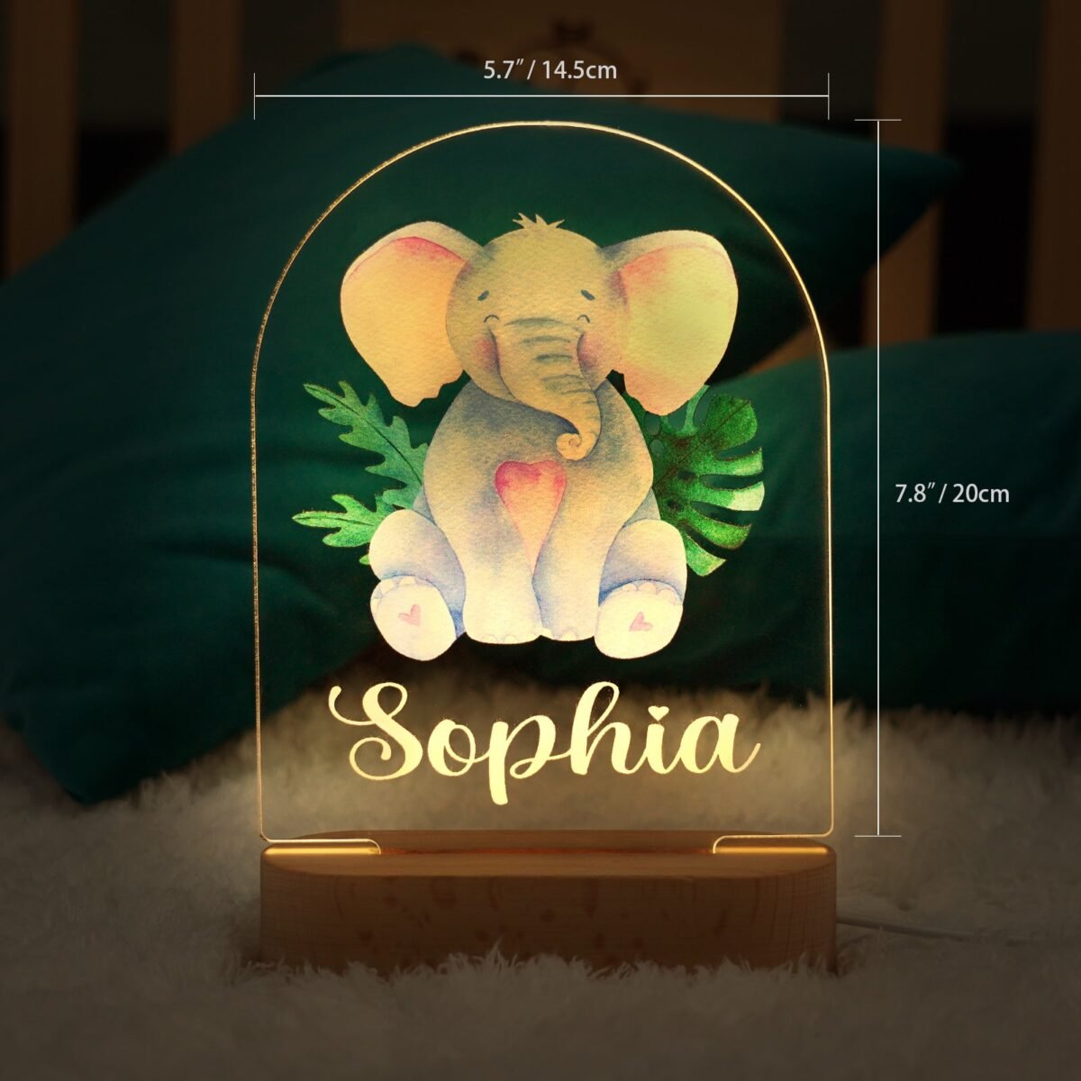 Personalized LED Night Light Lamp Custom Name Nursery Decor (30) - Image 11
