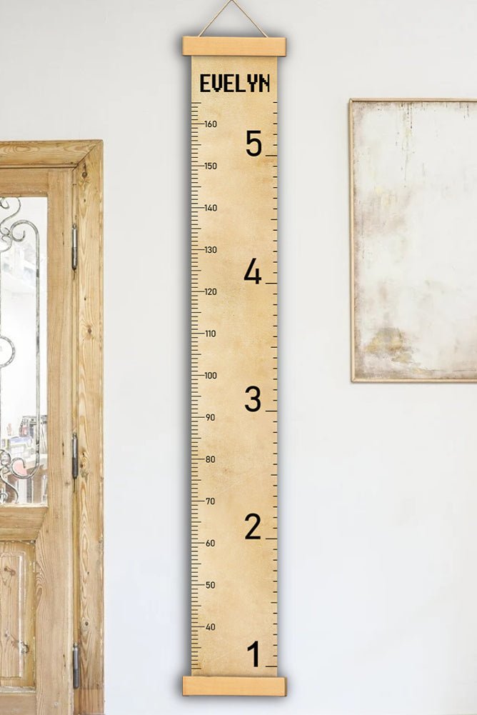 Unique Children's Gift - Vintage Style Canvas Growth Chart #54837 - Image 2