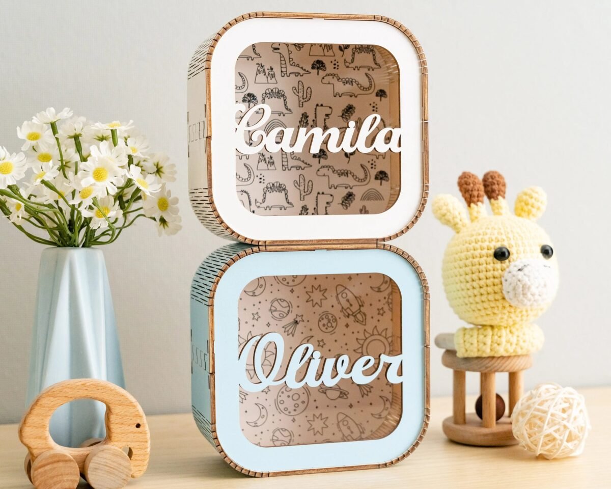 Personalized Wooden Piggy Bank for Kids #54871 - Image 5