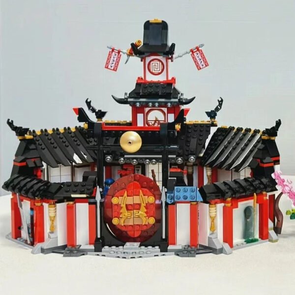 1132PCS Training Hall Red House Monastery Building Block Set – I... #200003886