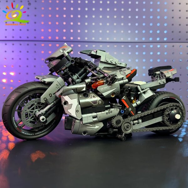 HUIQIBAO High-Tech Classic Motorbike Building Blocks Set – Racer Motorc... #10