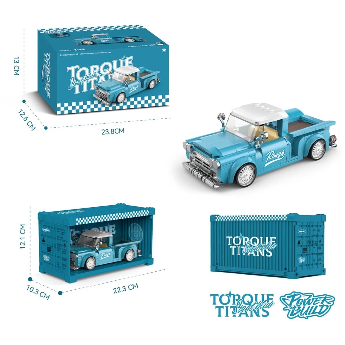 MOC City Car Retro Pickup Truck – Speed Champion Racer Vehicle with Di... #193 - Image 2