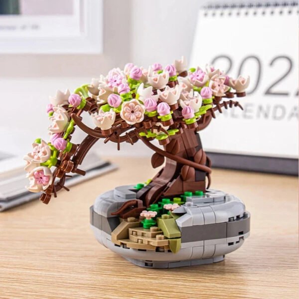 Mini Plant Bonsai Building Blocks – Cherry Blossom Tree & Potted Bouqu... #193