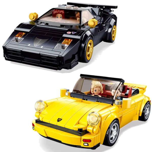 Sluban Retro Technical Sports Car Building Blocks – Lamborghini Countac... #29