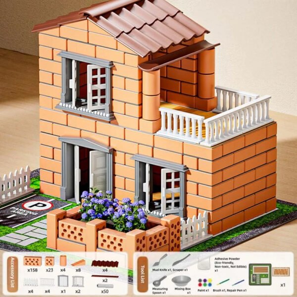 DIY Multicolor Villa Building Blocks Set – Miniature House Architectur... #175
