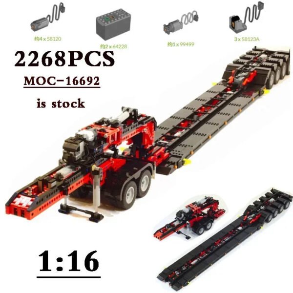 Classic MOC-Custom SLT RC Low Boy Trailer – 2268PCS Building Blo... #200004870