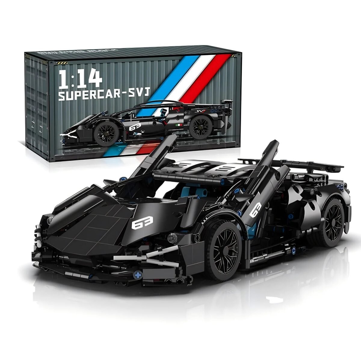 Technical Racing Sport Car Model Building Blocks – 1:14 DIY Supercar B... #691 - Image 4