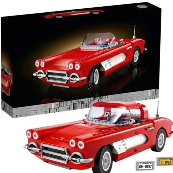 2024 Red Retro Sports Car Building Blocks Set – Technical Vehicle Model #10