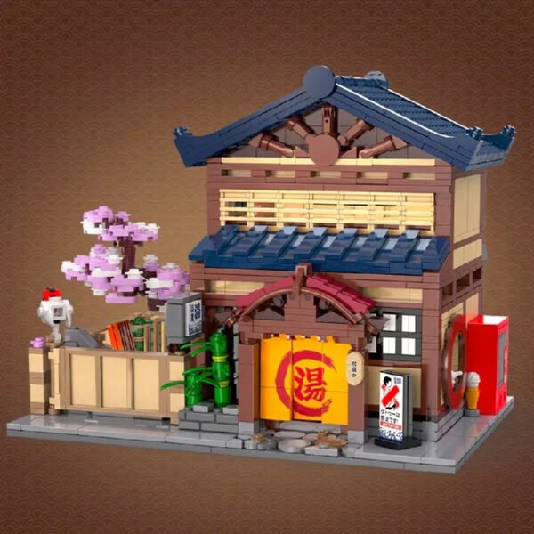 Traditional Japanese Yuzawa Bathhouse Building Blocks Set – 1249... #200003886