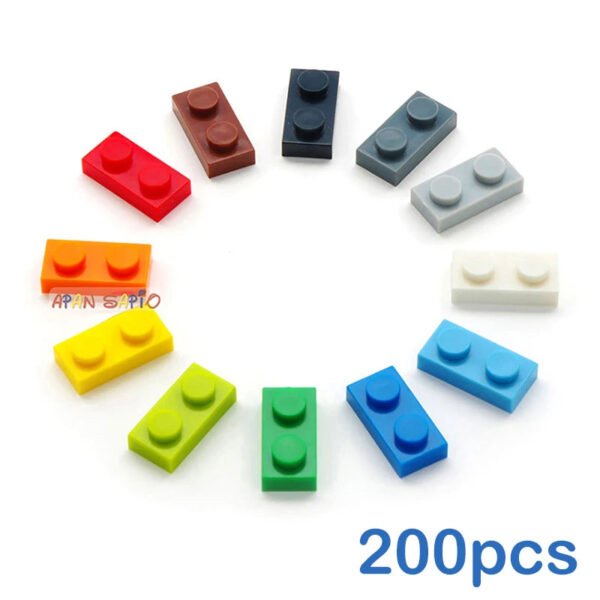 200PCS DIY Thin Building Blocks Set – 1x2 Dots, 12 Vibrant Colors | Ed... #691