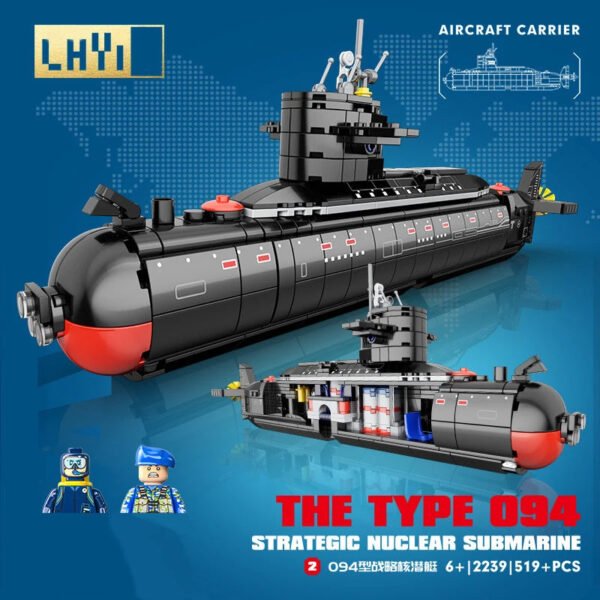Military Type 094 Strategic Nuclear Submarine Building Block Kit... #200003886