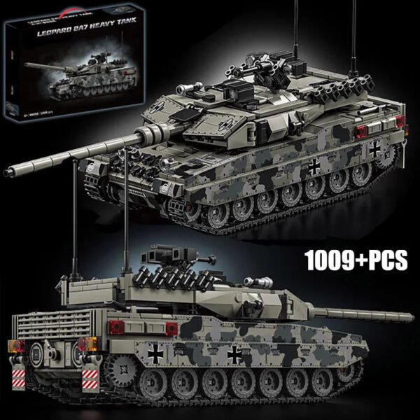WW2 Military MOC Leopard 2A7 Battle Tank Building Blocks Set – Compati... #691