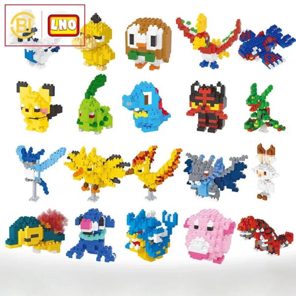 DIY Pokémon Mini Building Blocks – Pikachu, Charizard, Eevee & M... #200004870