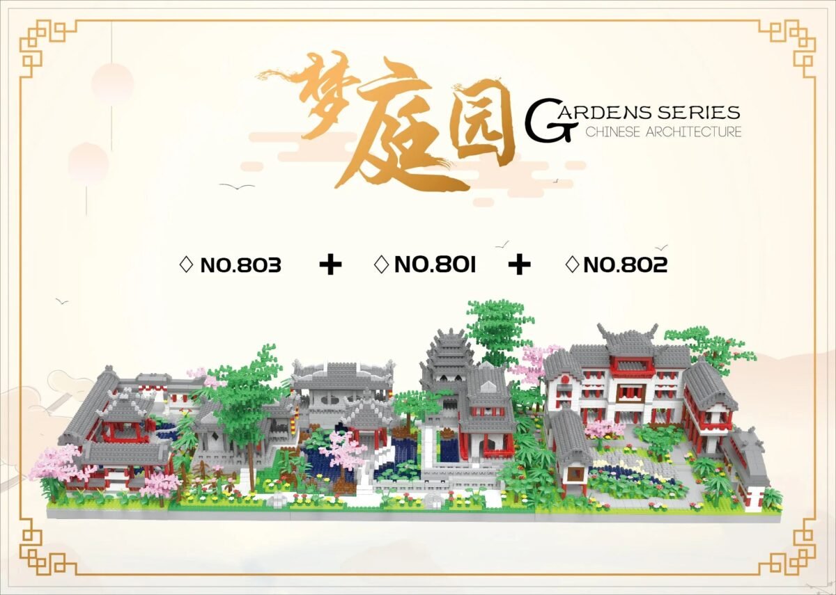 Chinese Famous Architecture Micro Diamond Block China Suzhou Dream Garden 3in1 Build Brick Toy Figure Model Nanobrick For GiftS - Image 6