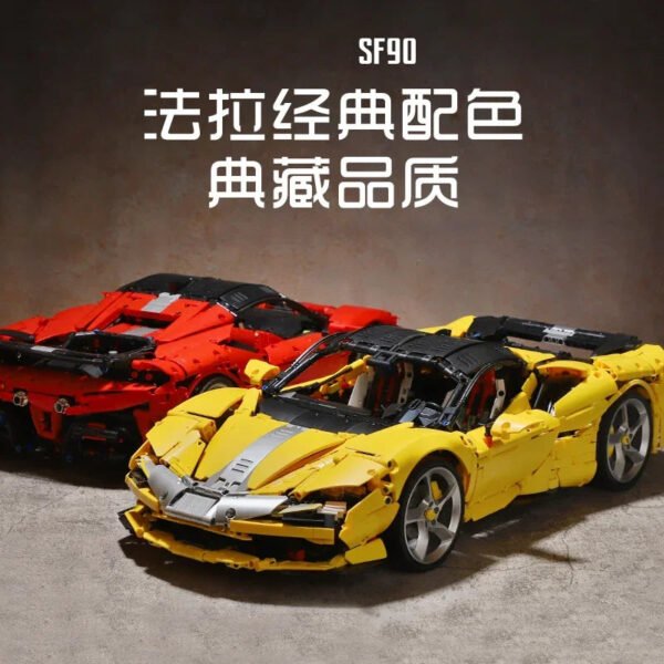 4100PCS MOC 1:8 Scale SF90 RC Sports Car Building Blocks – High-Perform... #29