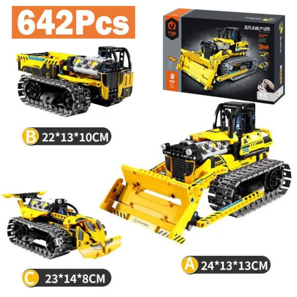 642 3-in-1 Deformation City RC Robot, Excavator & Racing Car Building ... #193