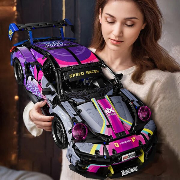 1700pcs RSR Racing Car Building Blocks Set – DIY Technical Sports Car Model, CE Certified, Compatible with Lego, Unisex Gift for Adults & Teens