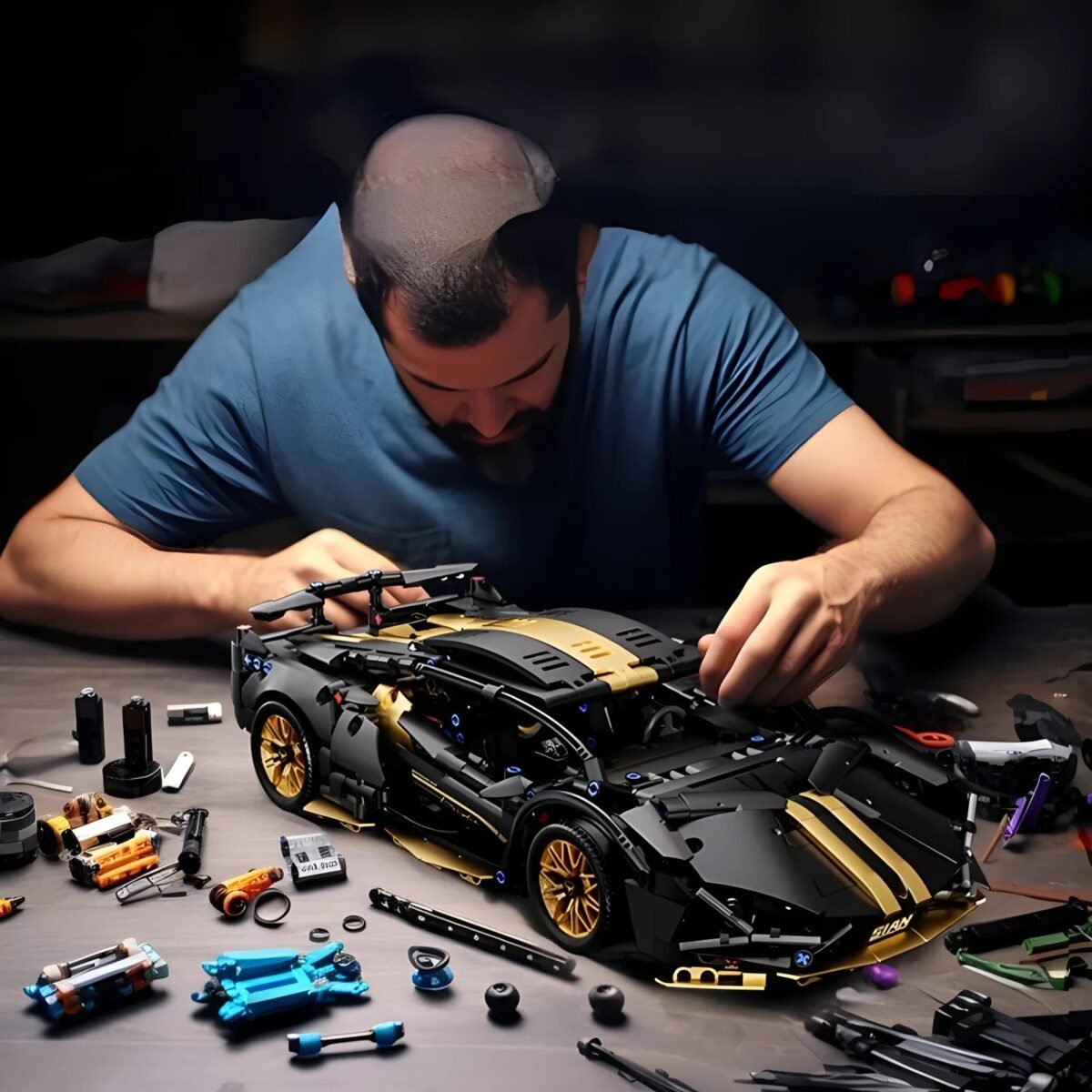 Technical Racing Sport Car Model Building Blocks – 1:14 Scale DIY Supe... #691 - Image 5