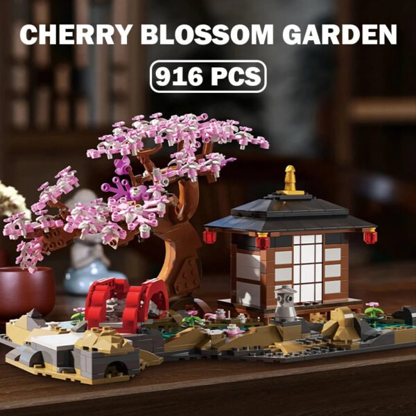 MOC Cherry Blossom Zen Garden Building Blocks – Japanese Sakura Tree & ... #29