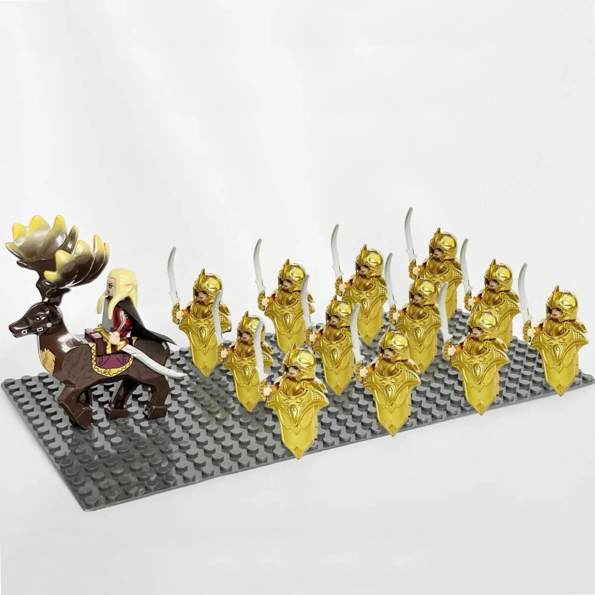13pcs Castle Knight Rohan Orcs Elf Guards Roman Soldier Minifigure Set #29 - Image 8