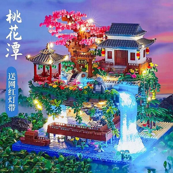 3320PCS Tree House & Peach Blossom Pool Building Blocks Set – Tr... #200006152